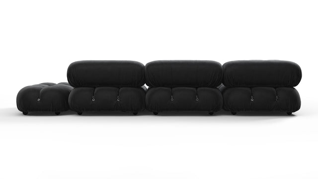 Bellini Sectional - Mario Bellini Sectional, Left Corner, Black Velvet