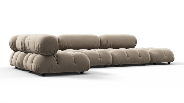 Bellini Sectional - Mario Bellini Sectional, Left Corner, Greige Velvet
