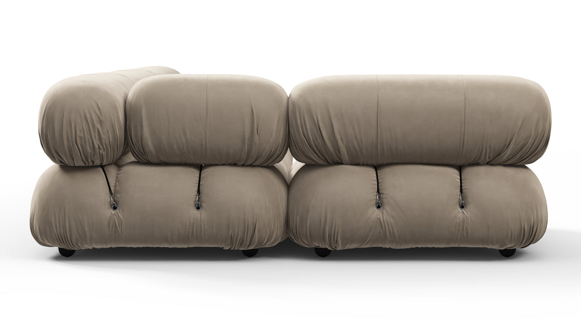 Bellini Sectional - Mario Bellini Sectional, Left Corner, Greige Velvet