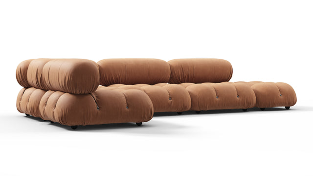 Bellini Sectional - Mario Bellini Sectional, Left Corner, Tan Vegan Leather