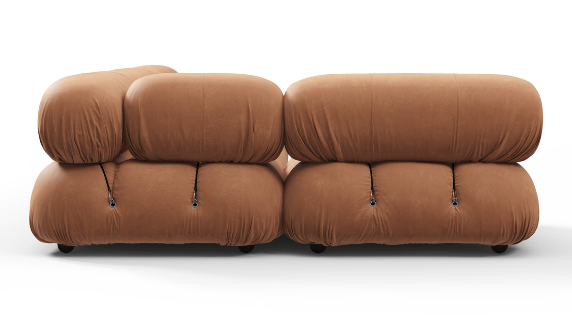 Bellini Sectional - Mario Bellini Sectional, Left Corner, Tan Vegan Leather