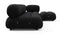 Bellini Sectional - Mario Bellini Sectional, Right Chaise, Black Boucle