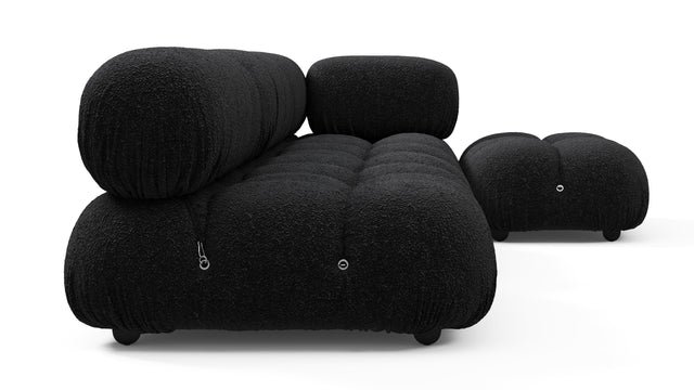 Bellini Sectional - Mario Bellini Sectional, Right Chaise, Black Boucle