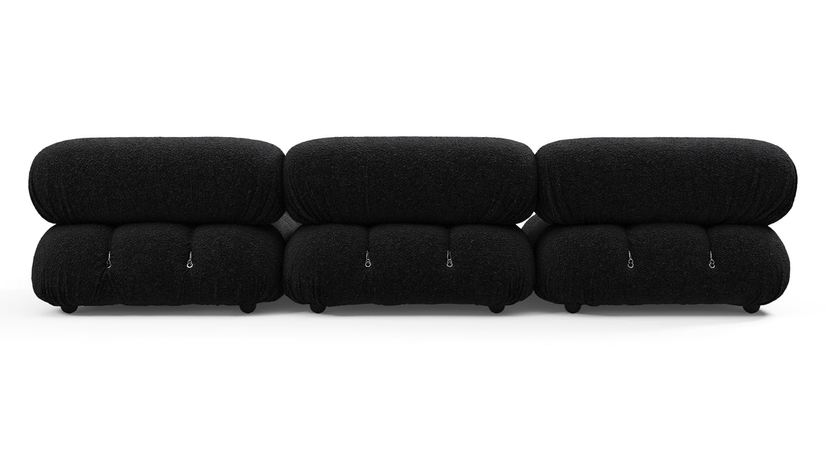 Bellini Sectional - Mario Bellini Sectional, Right Chaise, Black Boucle