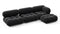 Bellini Sectional - Mario Bellini Sectional, Right Chaise, Black Velvet