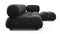 Bellini Sectional - Mario Bellini Sectional, Right Chaise, Black Velvet
