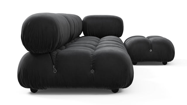 Bellini Sectional - Mario Bellini Sectional, Right Chaise, Black Velvet