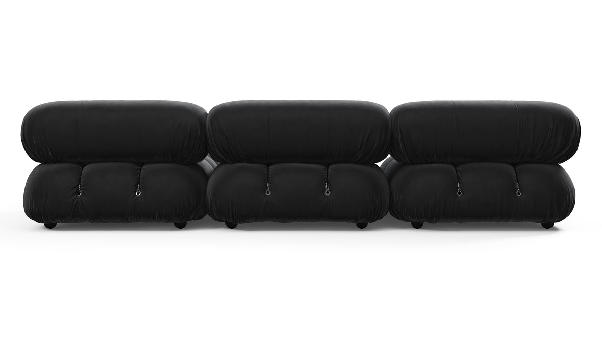 Bellini Sectional - Mario Bellini Sectional, Right Chaise, Black Velvet