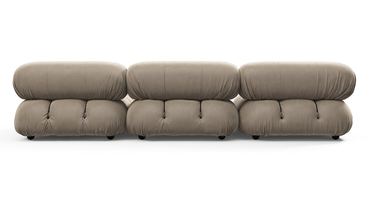 Bellini Sectional - Mario Bellini Sectional, Right Chaise, Greige Velvet