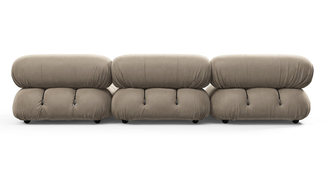 Bellini Sectional - Mario Bellini Sectional, Right Chaise, Greige Velvet