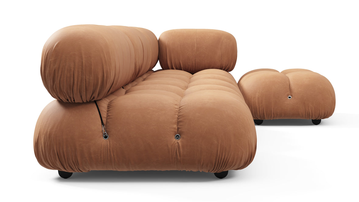 Bellini Sectional - Mario Bellini Sectional, Right Chaise, Tan Vegan Leather