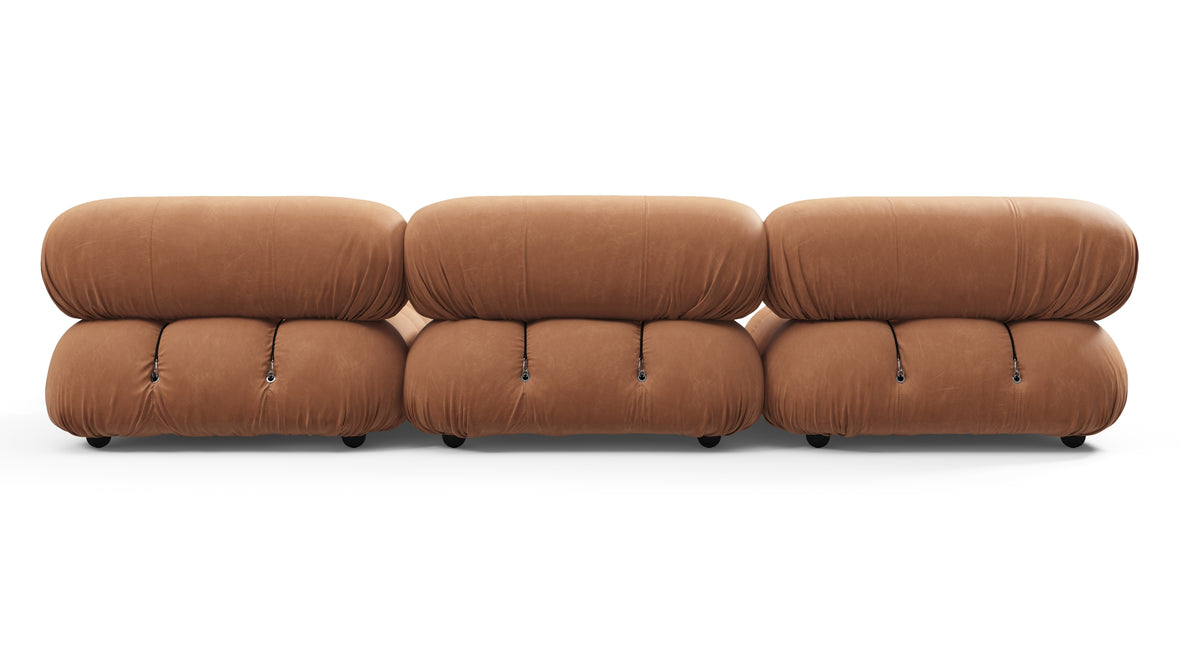 Bellini Sectional - Mario Bellini Sectional, Right Chaise, Tan Vegan Leather