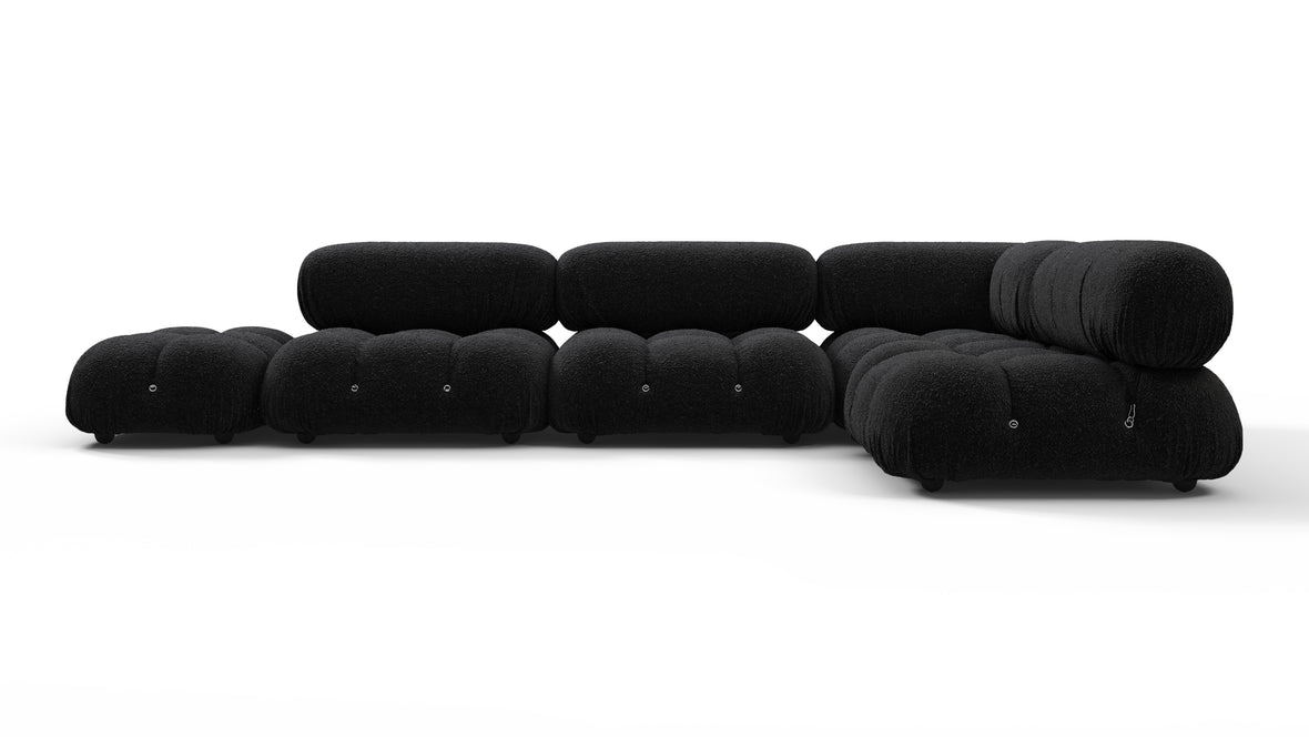 Bellini Sectional - Mario Bellini Sectional, Right Corner, Black Boucle