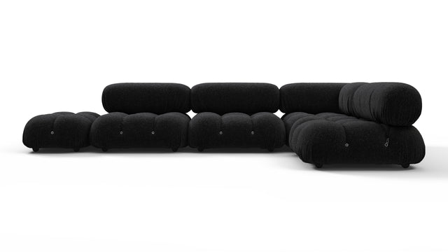Bellini Sectional - Mario Bellini Sectional, Right Corner, Black Boucle