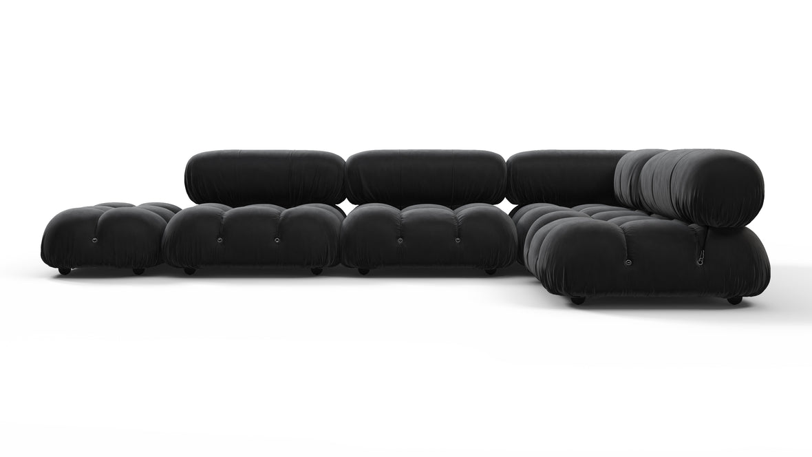 Bellini Sectional - Mario Bellini Sectional, Right Corner, Black Velvet