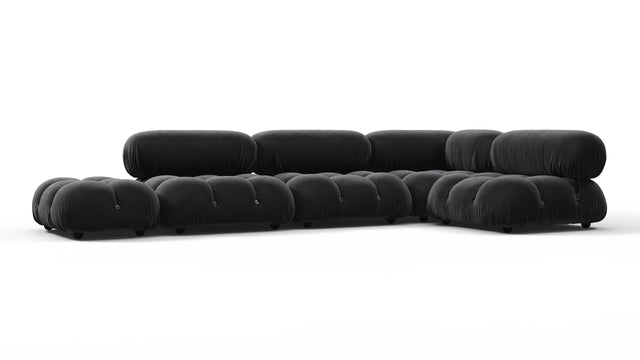 Bellini Sectional - Mario Bellini Sectional, Right Corner, Black Velvet