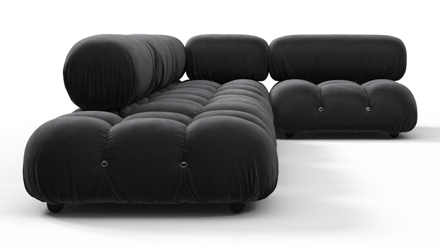 Bellini Sectional - Mario Bellini Sectional, Right Corner, Black Velvet