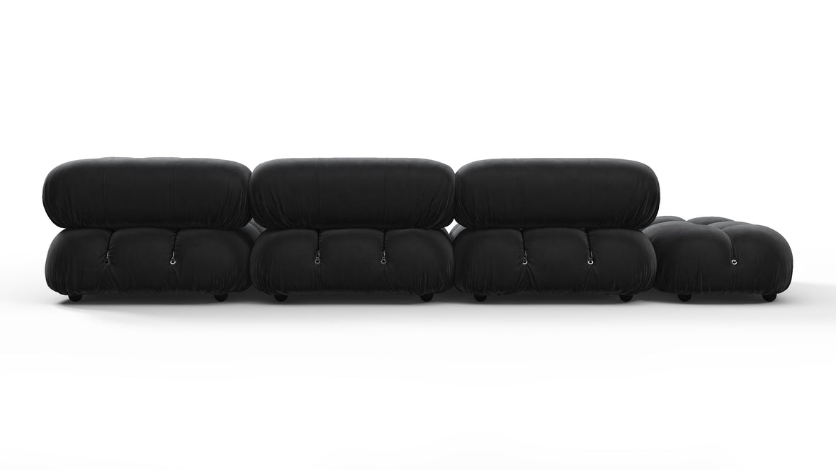 Bellini Sectional - Mario Bellini Sectional, Right Corner, Black Velvet