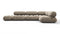Bellini Sectional - Mario Bellini Sectional, Right Corner, Greige Velvet