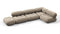 Bellini Sectional - Mario Bellini Sectional, Right Corner, Greige Velvet