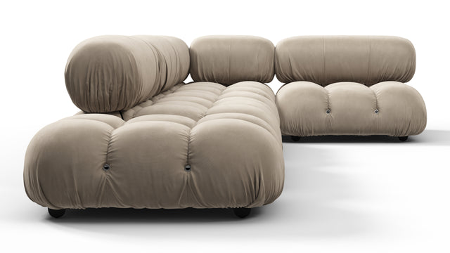 Bellini Sectional - Mario Bellini Sectional, Right Corner, Greige Velvet