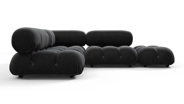 Bellini Sectional - Mario Bellini Sectional, Small Left Corner, Black Velvet