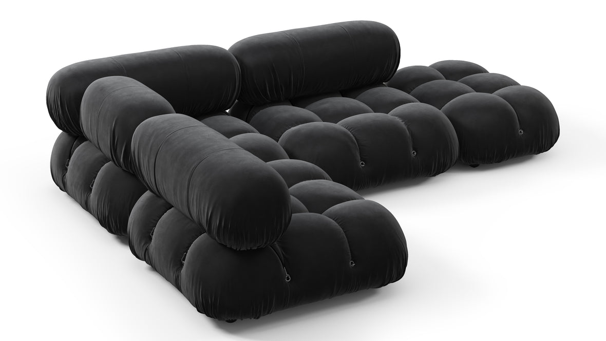 Bellini Sectional - Mario Bellini Sectional, Small Left Corner, Black Velvet
