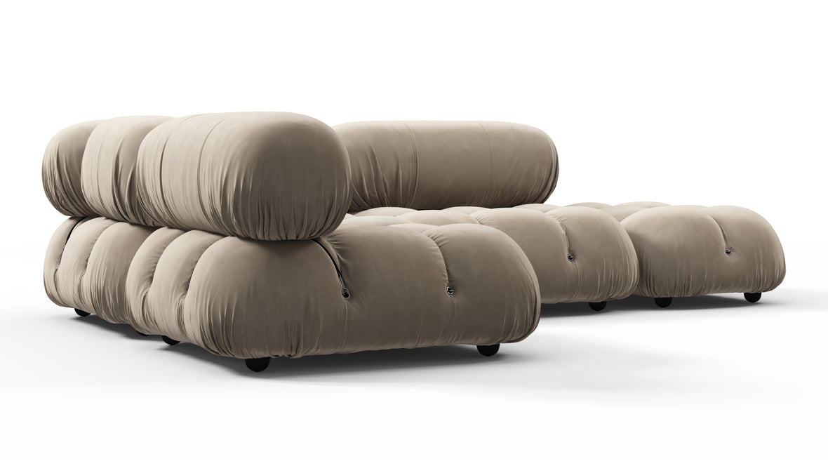 Bellini Sectional - Mario Bellini Sectional, Small Left Corner, Greige Velvet