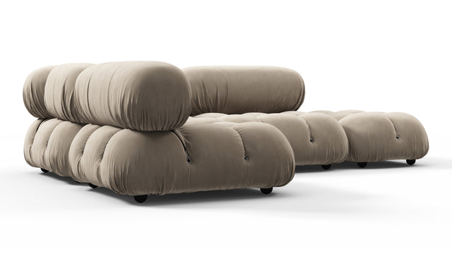 Bellini Sectional - Mario Bellini Sectional, Small Left Corner, Greige Velvet