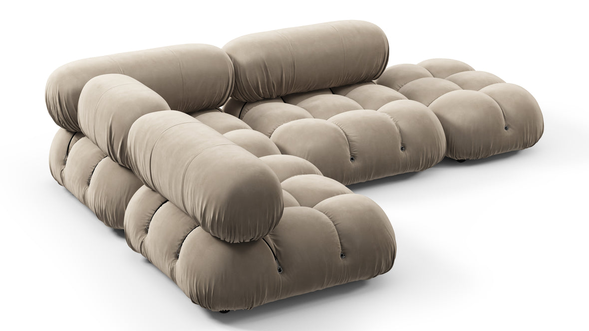 Bellini Sectional - Mario Bellini Sectional, Small Left Corner, Greige Velvet