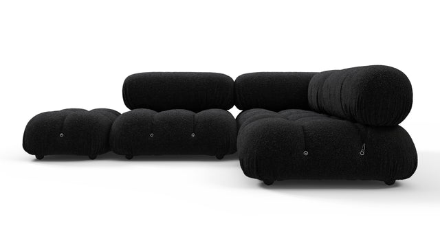 Bellini Sectional - Mario Bellini Sectional, Small Right Corner, Black Boucle