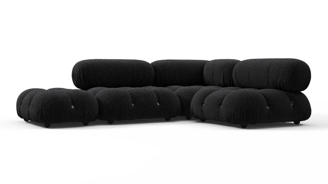 Bellini Sectional - Mario Bellini Sectional, Small Right Corner, Black Boucle