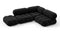 Bellini Sectional - Mario Bellini Sectional, Small Right Corner, Black Boucle