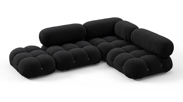 Bellini Sectional - Mario Bellini Sectional, Small Right Corner, Black Boucle