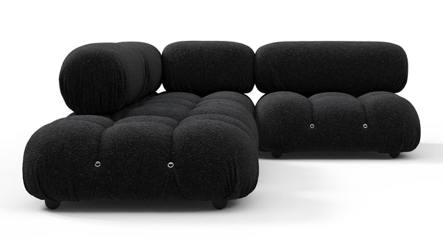 Bellini Sectional - Mario Bellini Sectional, Small Right Corner, Black Boucle