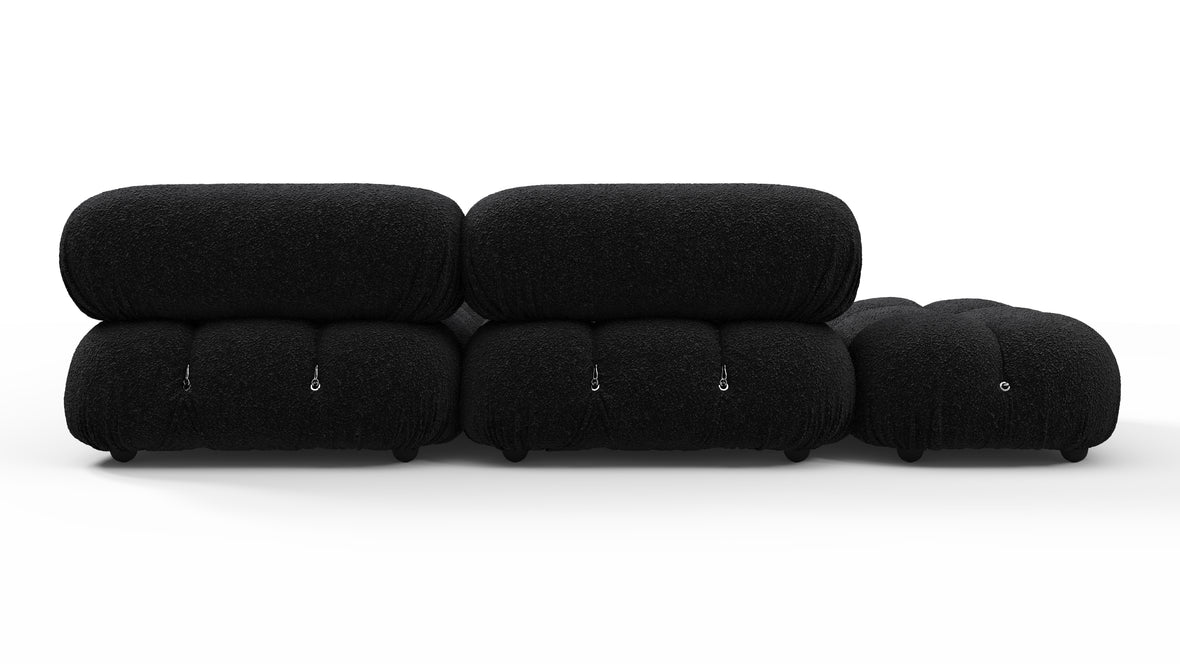 Bellini Sectional - Mario Bellini Sectional, Small Right Corner, Black Boucle