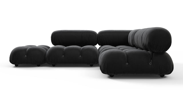 Bellini Sectional - Mario Bellini Sectional, Small Right Corner, Black Velvet