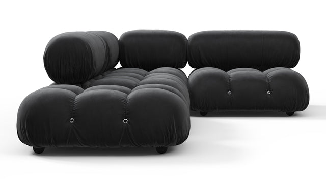 Bellini Sectional - Mario Bellini Sectional, Small Right Corner, Black Velvet