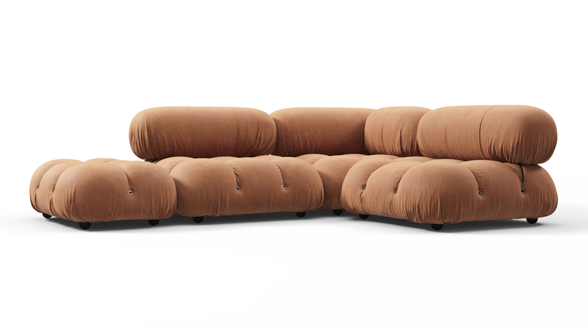 Bellini Sectional - Mario Bellini Sectional, Small Right Corner, Tan Vegan Leather