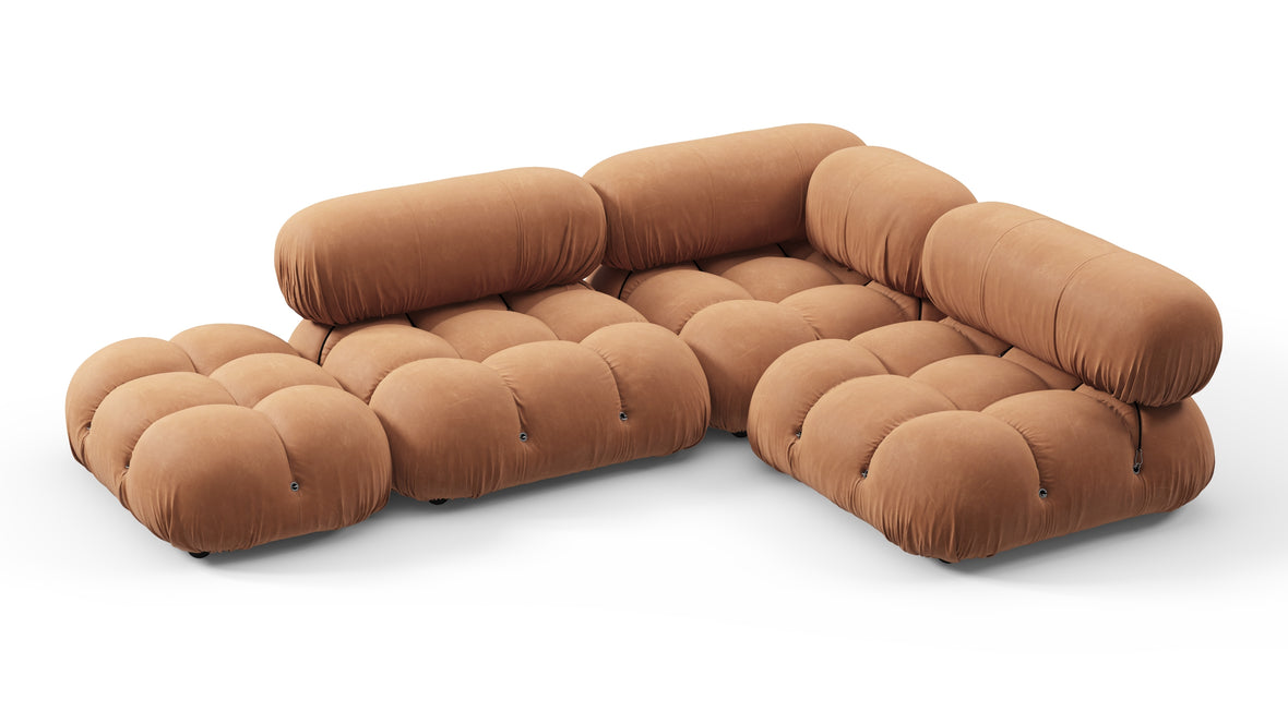 Bellini Sectional - Mario Bellini Sectional, Small Right Corner, Tan Vegan Leather