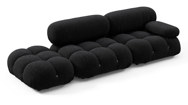 Bellini Sofa - Mario Bellini Open End Sofa, Left, Black Boucle