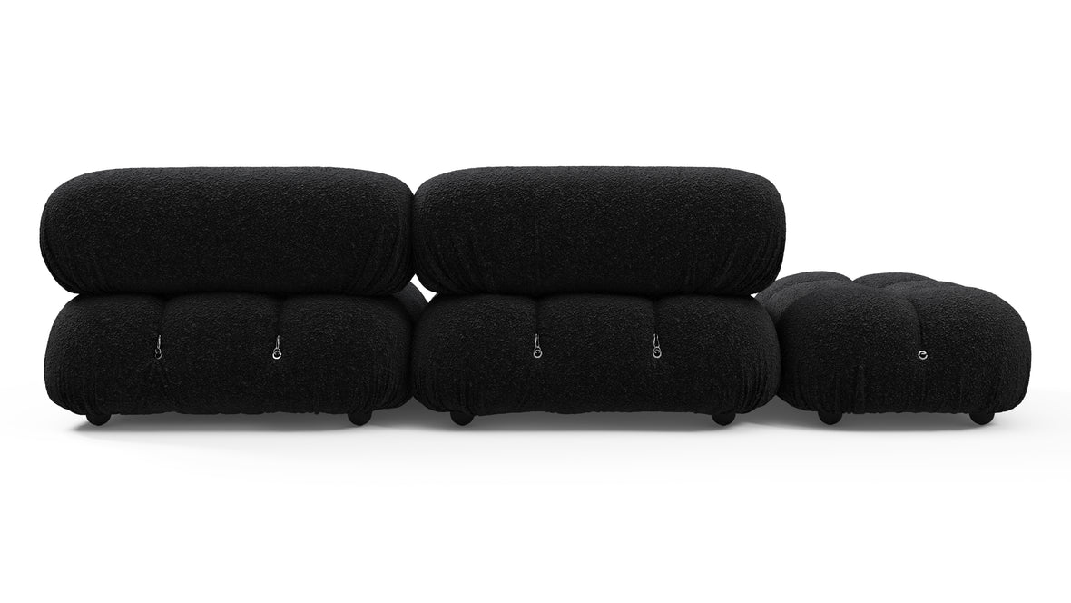 Bellini Sofa - Mario Bellini Open End Sofa, Left, Black Boucle