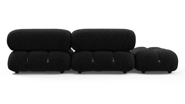 Bellini Sofa - Mario Bellini Open End Sofa, Left, Black Boucle