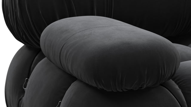 Bellini Sofa - Mario Bellini Open End Sofa, Left, Black Velvet