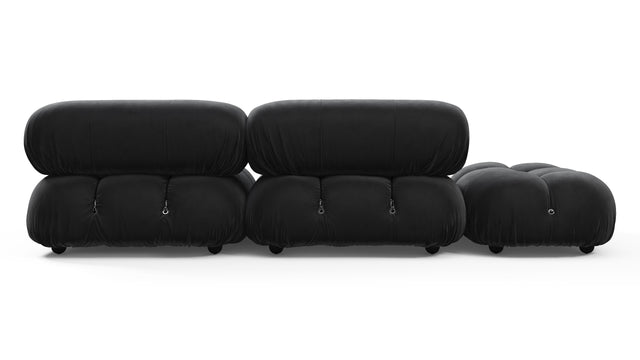 Bellini Sofa - Mario Bellini Open End Sofa, Left, Black Velvet