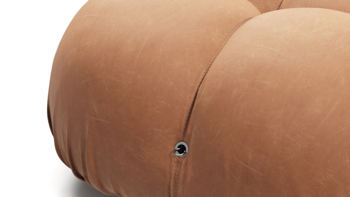 Bellini Sofa - Mario Bellini Open End Sofa, Left, Tan Vegan Leather