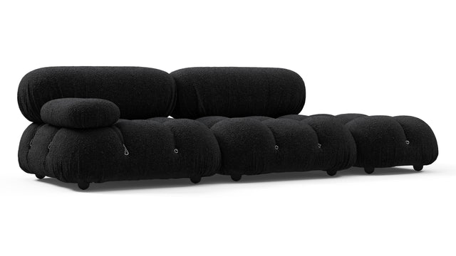 Bellini Sofa - Mario Bellini Open End Sofa, Right, Black Boucle