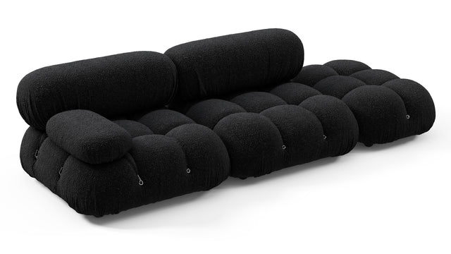 Bellini Sofa - Mario Bellini Open End Sofa, Right, Black Boucle