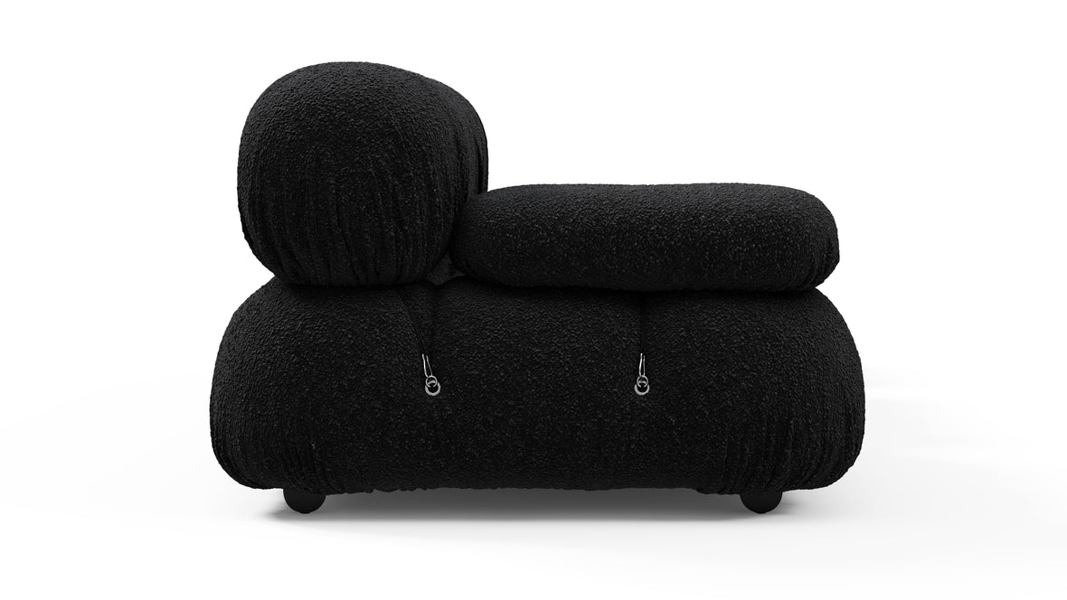 Bellini Sofa - Mario Bellini Open End Sofa, Right, Black Boucle
