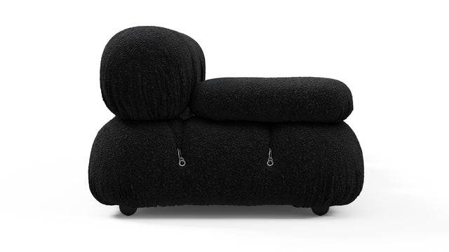 Bellini Sofa - Mario Bellini Open End Sofa, Right, Black Boucle
